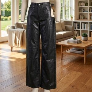 New with tag Unpublished by Anthropologie faux leather pants women’s size 27*30